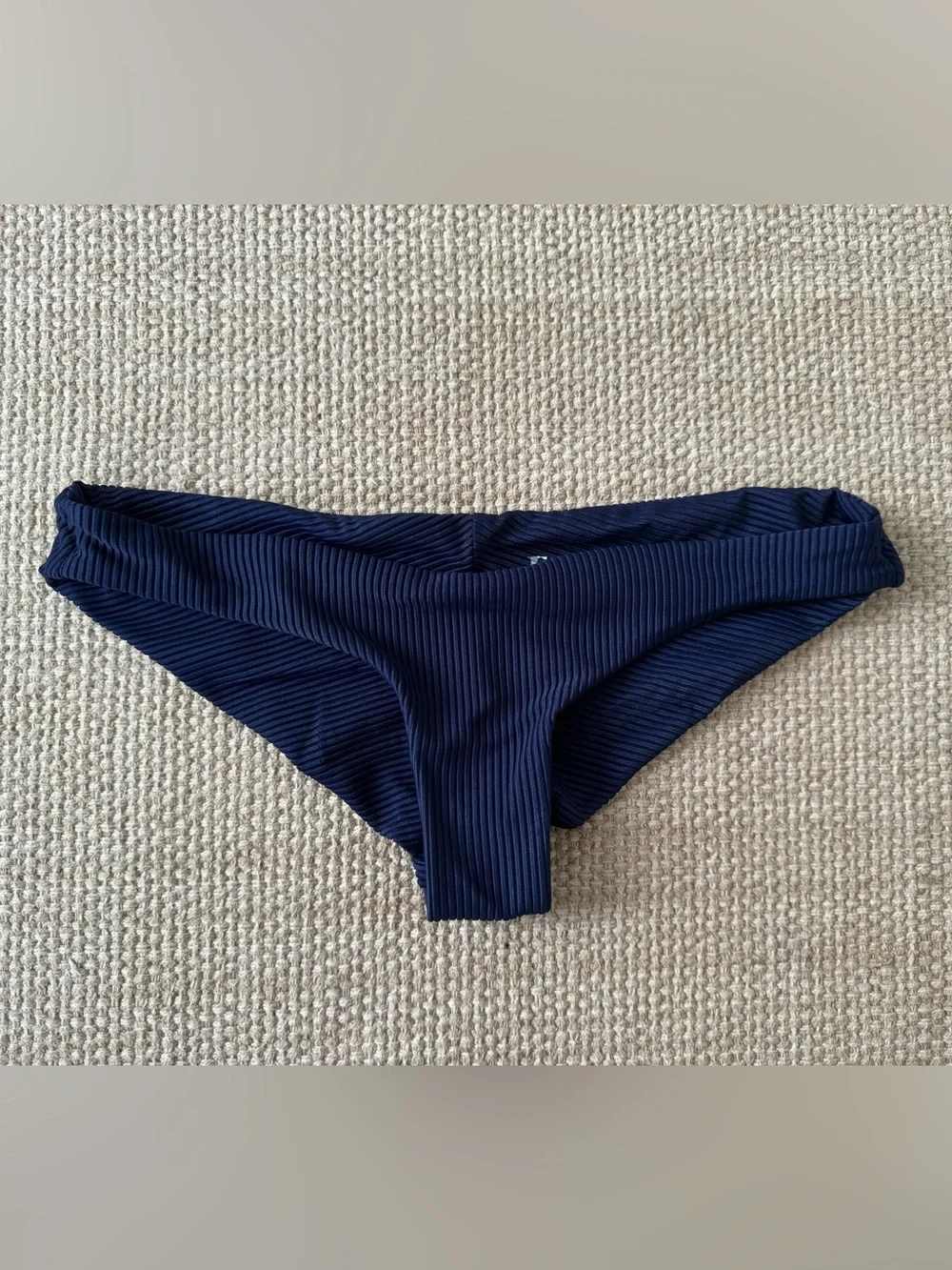 Frankie’s Bikinis Swimwear Navy Blue Greer Set, Top: L, Bottoms:‎ S